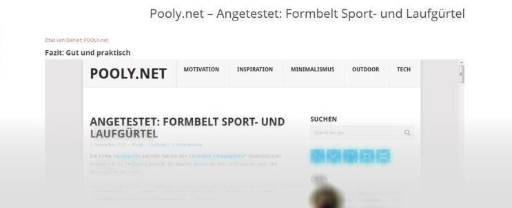 Pooly.net – Angetestet: Formbelt Sport- und Laufgürtel